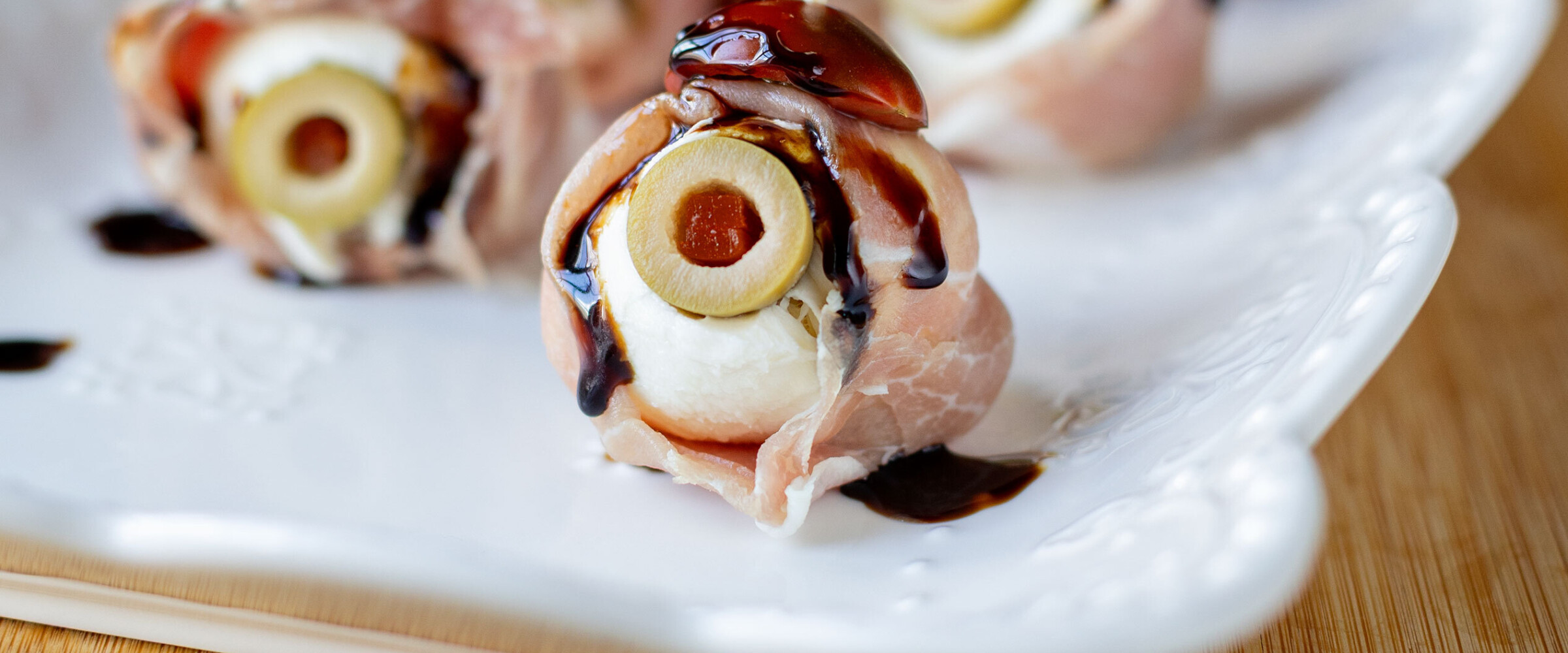 A close-up of several halloween Spooky eyebites
