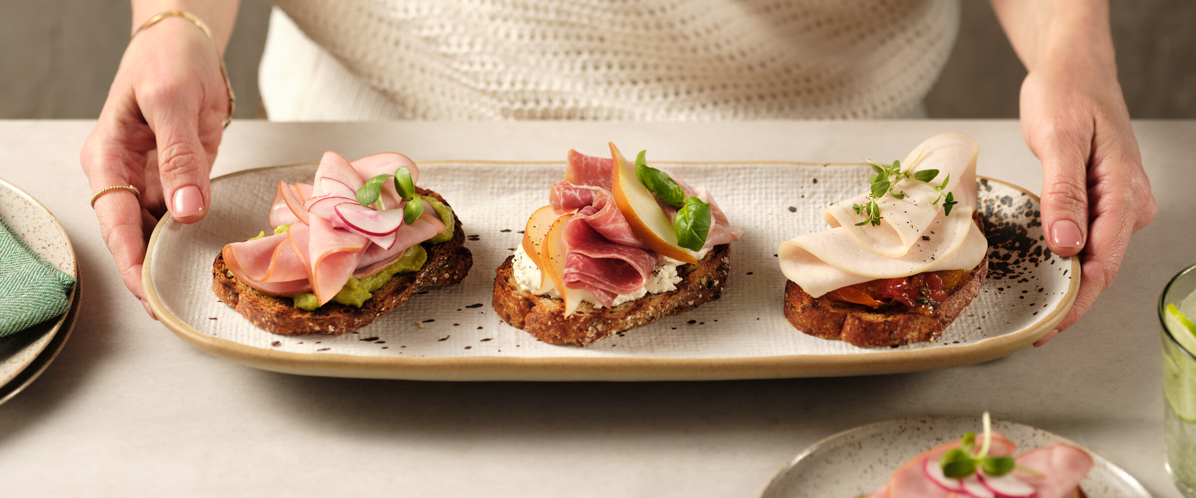 A close-up image of a crostini