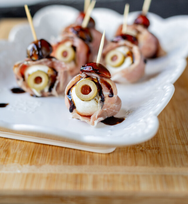 A close-up of several halloween Spooky eyebites