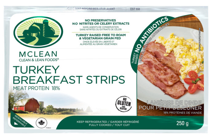 McLean Meats - Turkey Bacon Breakfast Strips - Nutrition Facts