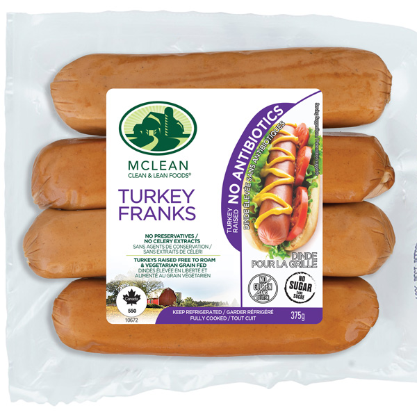 Turkey Franks Hotdogs - McLean Meats - Clean Deli Meat & Healthy Meals