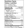 McLean Meats - Turkey Smokies - Nutrition Facts