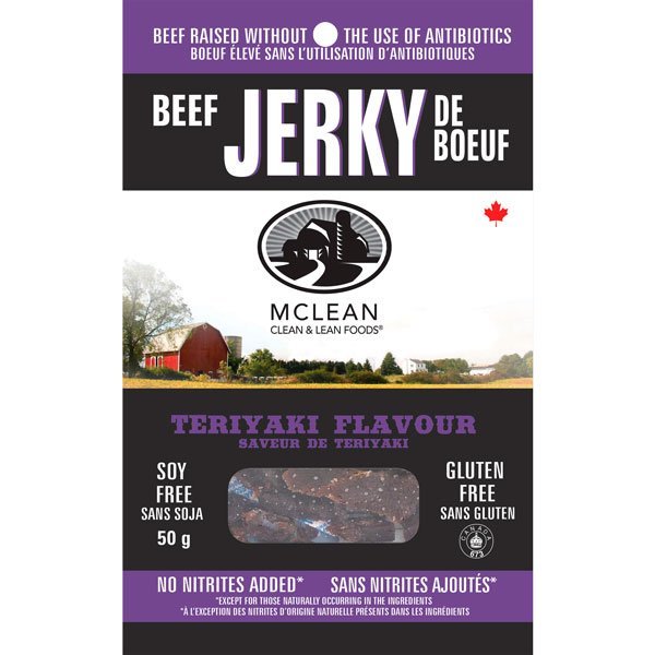 Teriyaki Beef Jerky (Shelf Stable) McLean Meats Clean Deli Meat