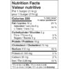 McLean Meats - Organic Beef Burger - Nutrition Facts