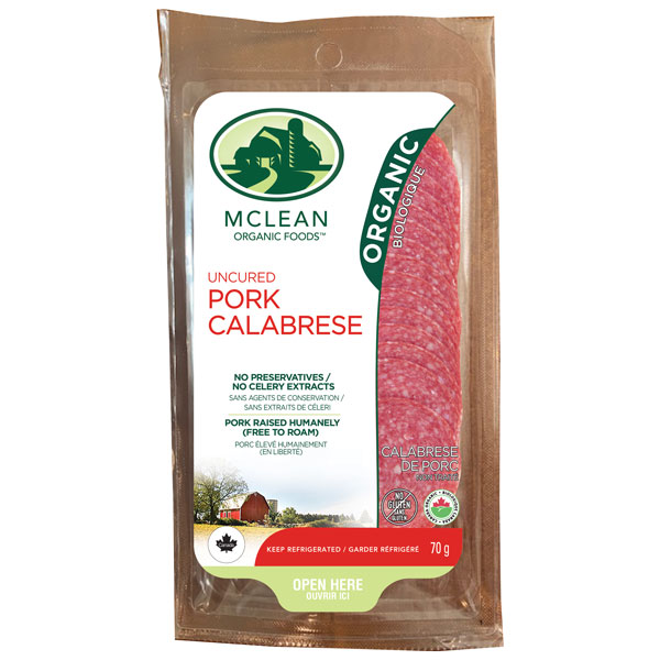 McLean Meats - Organic Sliced Uncured Pork Calabrese