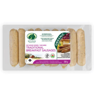 McLean Meats - Organic Traditional Pork Breakfast Sausages