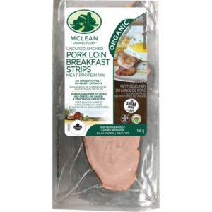 McLean Meats - Organic Pork Loin Breakfast Strips