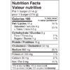 McLean Meats Organic Beef Mushroom Burger - Nutrition Facts