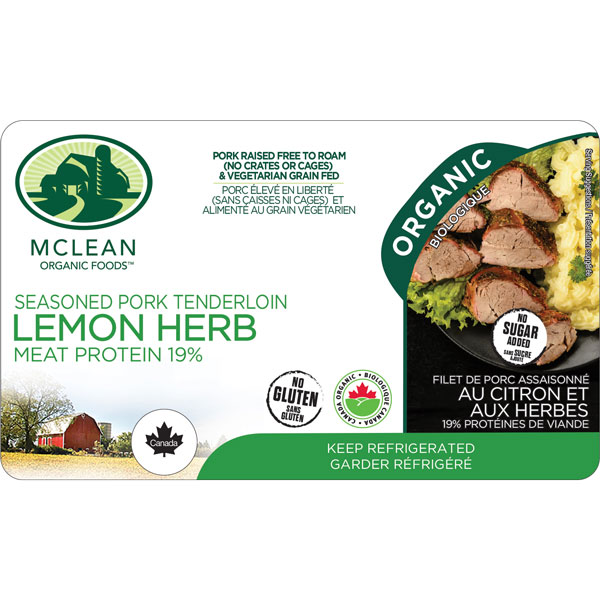 Organic Lemon Herb Pork Tenderloin Mclean Meats Clean Deli Meat
