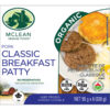 McLean Meats - Organic Classic Breakfast Patty - Front Label