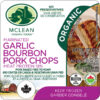 McLean Meats Organic Garlic Bourbon Pork Chops Front Label